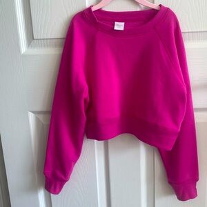 Suzette bright pink cropped sweatshirt size M /8-10